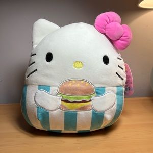 10” Hello Kitty with Burger Squishmallows Sanrio Kellytoy NWT